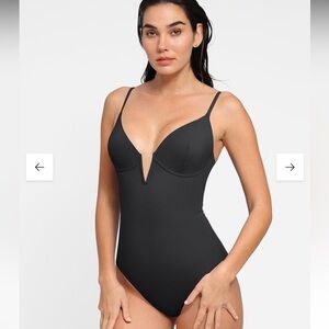 The Shapewear Swimsuit Deep V-Neck One-Piece Low-Back